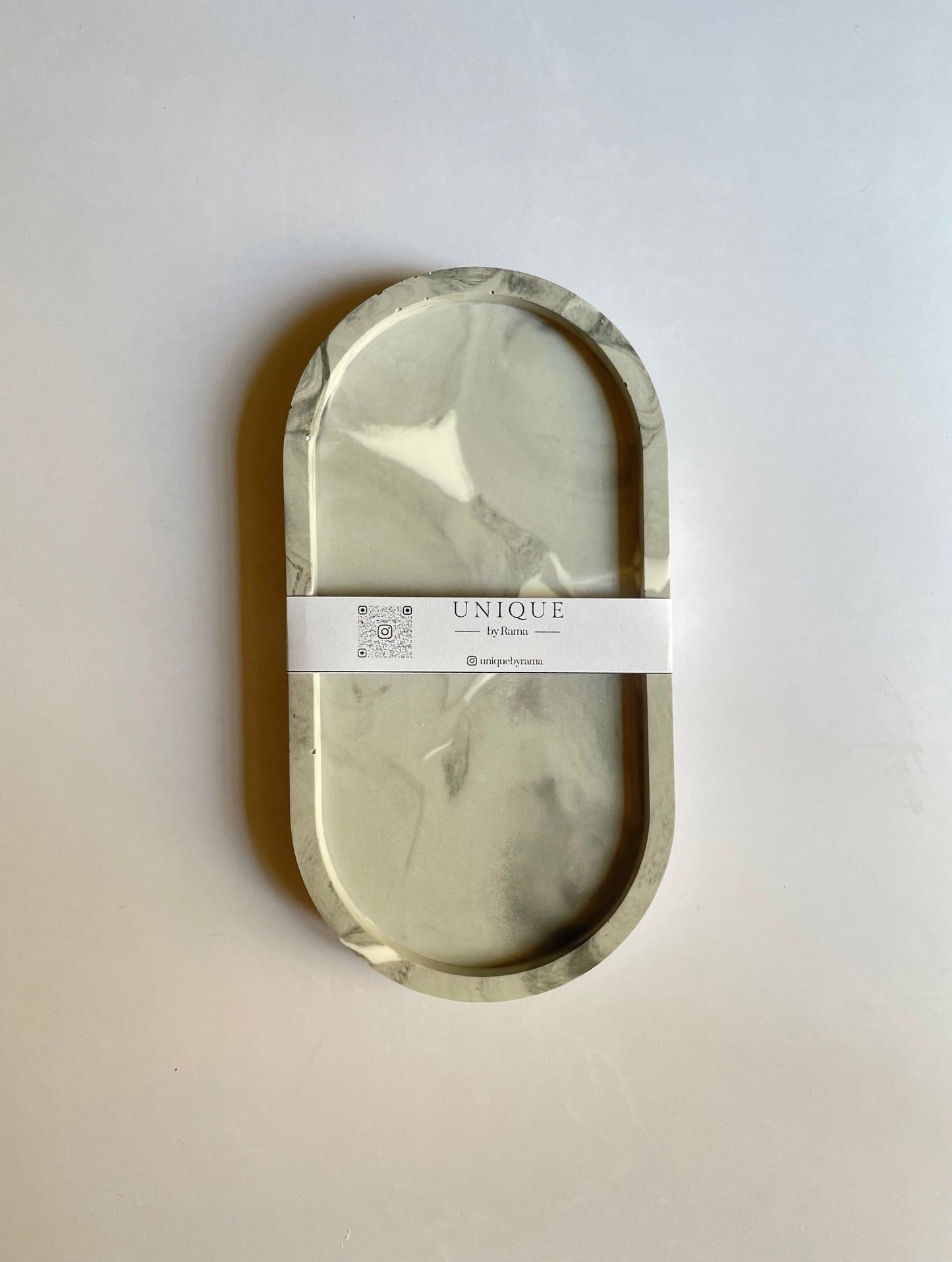 Marble Grey Oval Tray