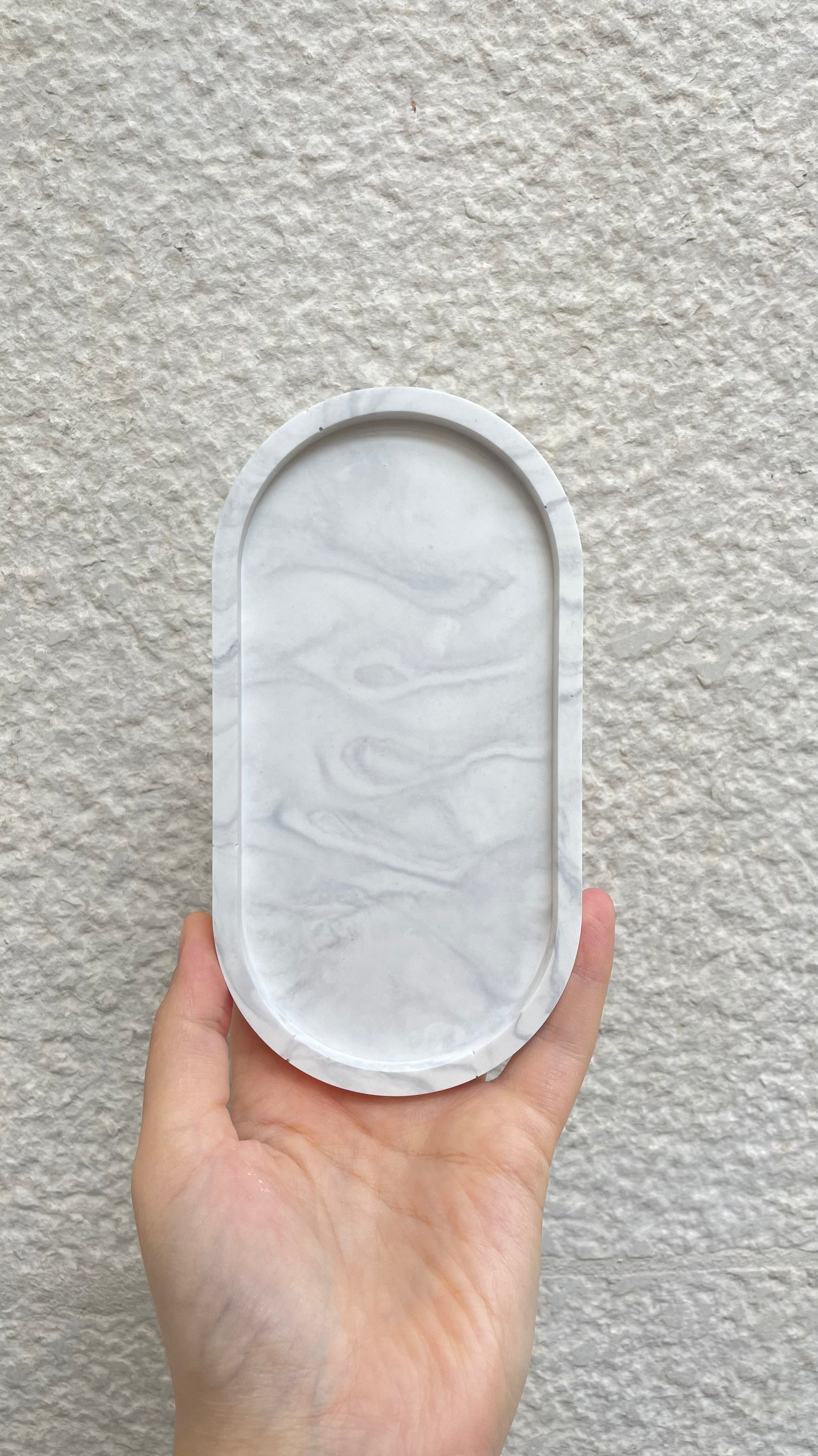 Marble Grey Oval Tray